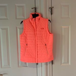 Never worn bright pink North Face vest